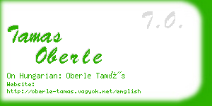 tamas oberle business card
